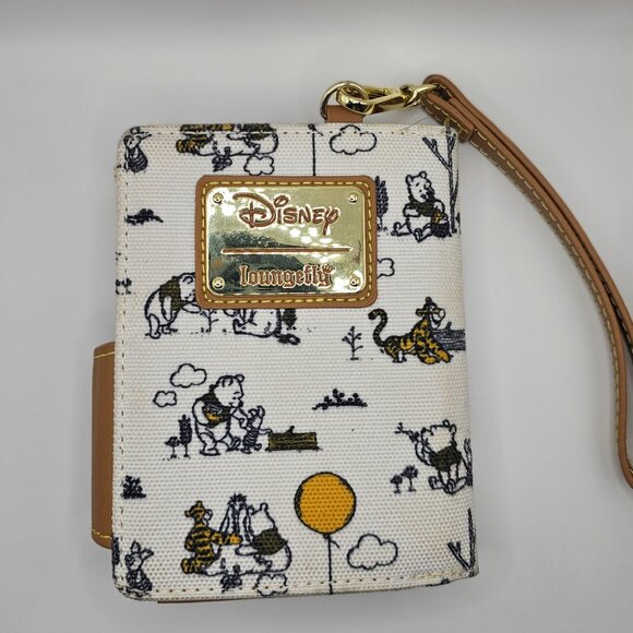 Loungefly Disney Winnie the Pooh Canvas Line Drawing Wristlet Wallet - Picture 3 of 4